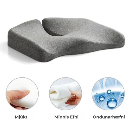 Sætispúði - Fyrir Bak og Mjaðmir