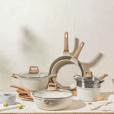 Sett af Endingargóðum NON-STICK Granite Pönnum og Pottum